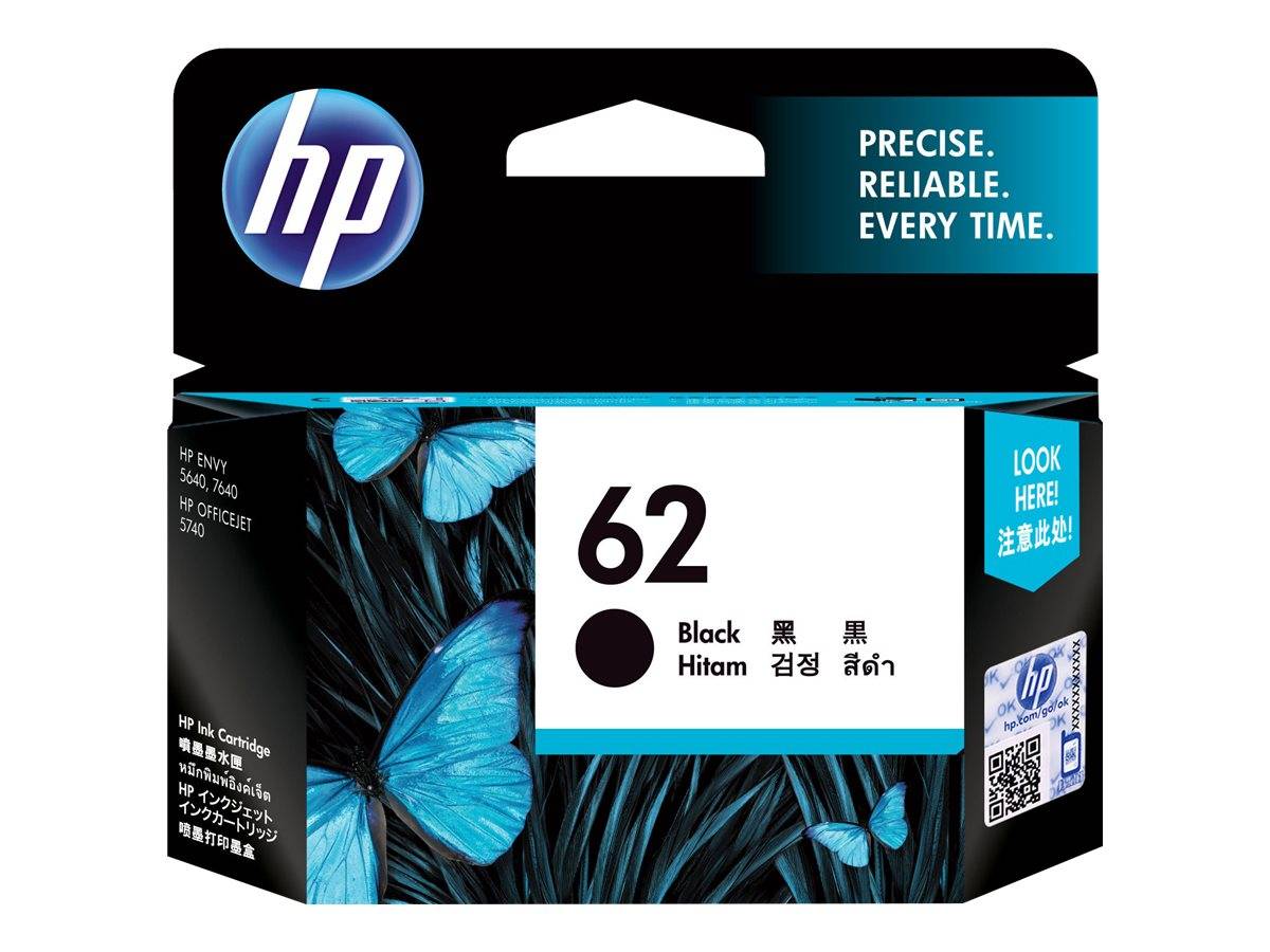 HP 62 - Schwarz - Original - Blisterverpackung