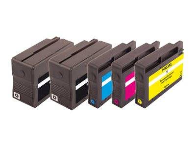 Peach Combi-Pack PLUS H932XL/H933XL - 5er-Pack - XL - Schwarz, Gelb, Cyan, Magenta - kompatibel - wiederaufbereitet - Tintenpatrone (Alternative