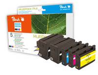 Peach Combi-Pack PLUS H932XL/H933XL - 5er-Pack - XL - Schwarz, Gelb, Cyan, Magenta - kompatibel - wiederaufbereitet - Tintenpatrone (Alternative
