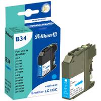 Pelikan B34 - 11 ml - Cyan - kompatibel - Tintenpatrone (Alternative zu: Brother LC123C)