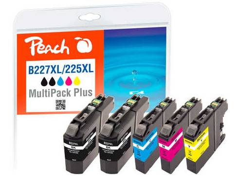 Peach Multi Pack Plus - 5er-Pack - Schwarz, Gelb, Cyan, Magenta - kompatibel - Tintenpatrone (Alternative zu: Brother LC