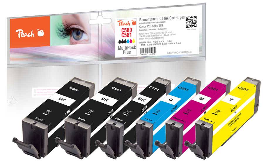 Peach 320448, Kompatibel, Canon, Multipack, Canon Pixma TR 7500 Series Canon Pixma TR 7520 Canon Pixma TR 7550 Canon Pixma TR 8500 Series...