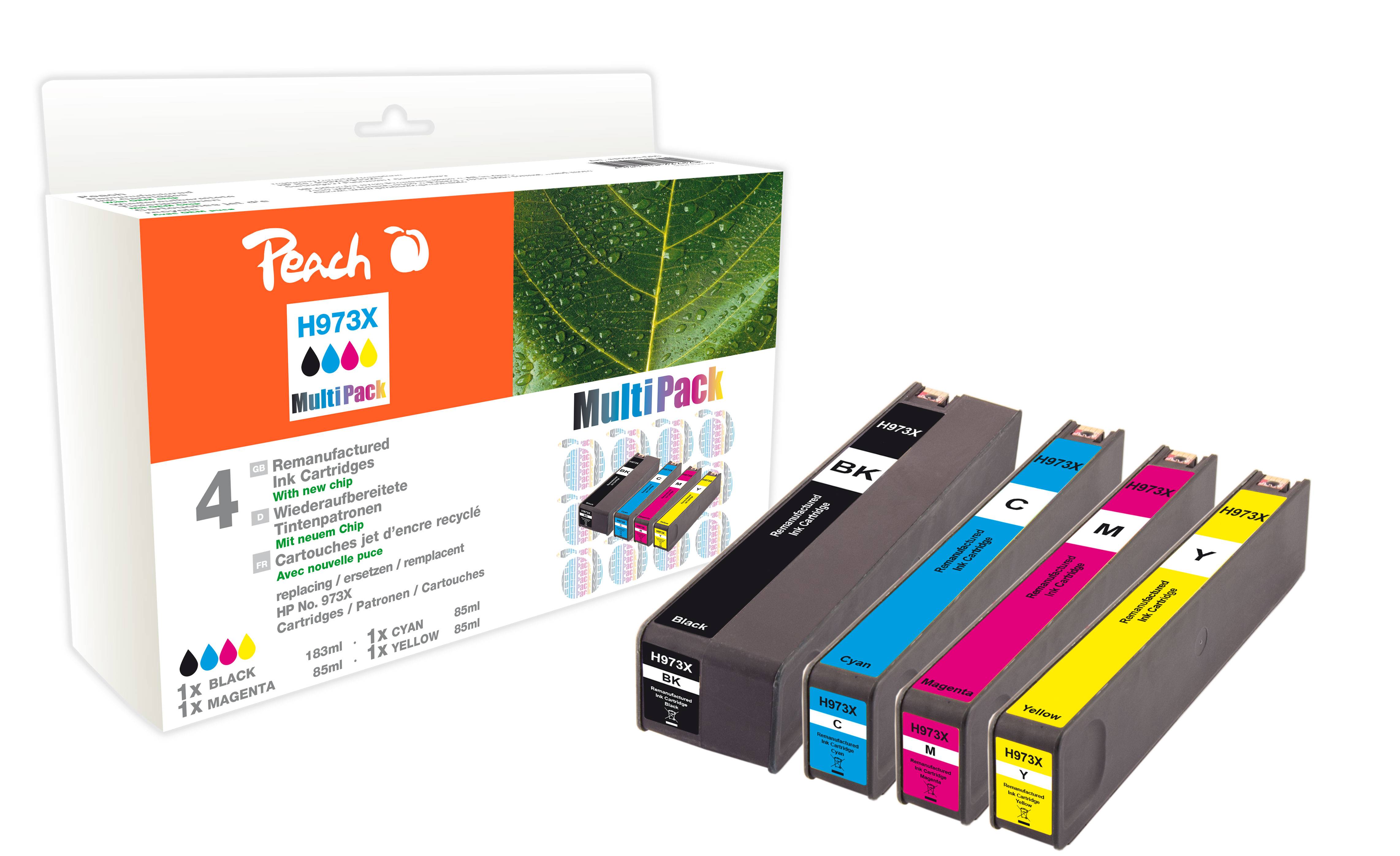Peach PI300-750, Kompatibel, Schwarz, Cyan, Magenta, Gelb, HP, Combo pack, PageWide Pro 450 Series, PageWide Pro 452 dn, PageWide Pro 452 dw