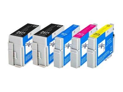 Peach Multi Pack Plus - 5er-Pack - XL - Schwarz, Gelb, Cyan, Magenta - kompatibel - Tintenpatrone (Alternative zu: Epson