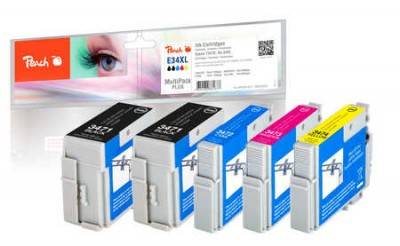 Peach Multi Pack Plus - 5er-Pack - XL - Schwarz, Gelb, Cyan, Magenta - kompatibel - Tintenpatrone (Alternative zu: Epson