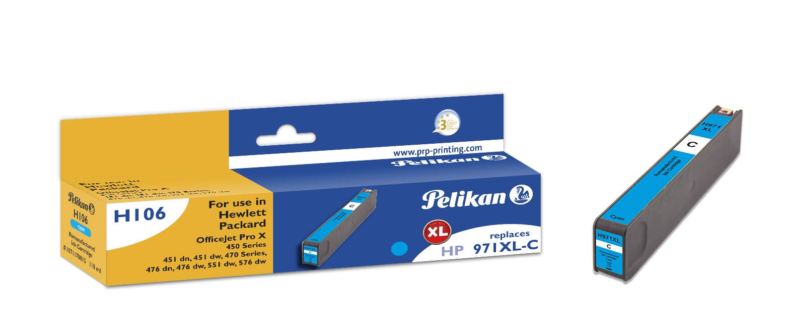 Pelikan H106 Cyan - Kompatibel - Cyan - HP - Einzelpackung - 1 Stück(e) - 6600 S