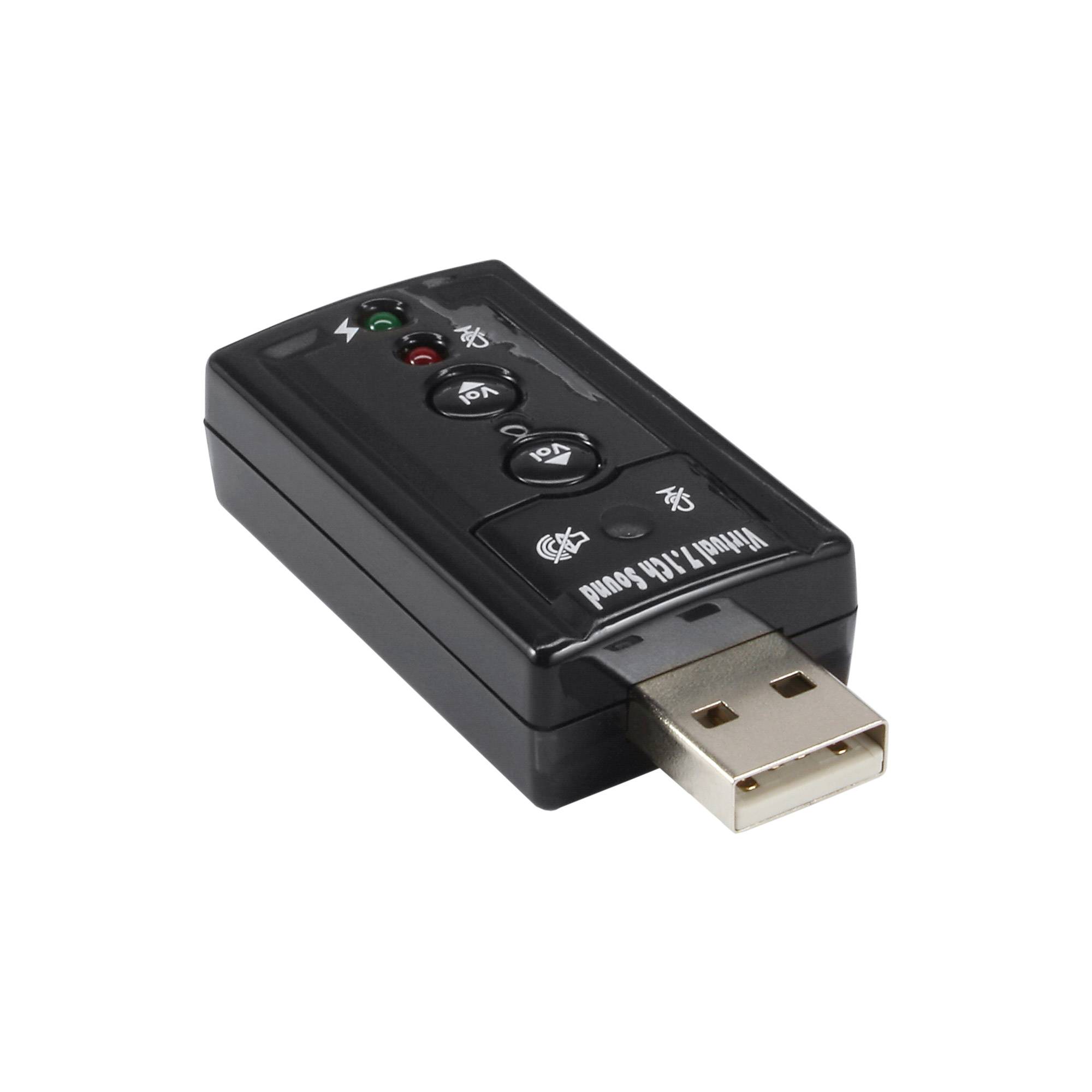 INLINE - USB Audio Soundkarte - mit virtuellem 7.1 Surround Sound