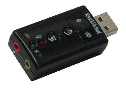 INLINE - USB Audio Soundkarte - mit virtuellem 7.1 Surround Sound