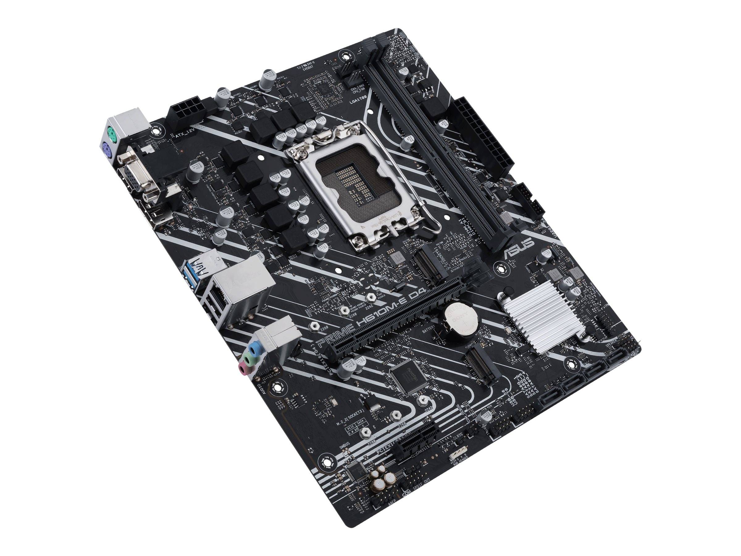 ASUS PRIME H610M-E D4-CSM - Motherboard - micro ATX - LGA1700-Sockel - H610 Chipsatz - USB 3.2 Gen 1, USB 3.2 Gen 2 - Gi