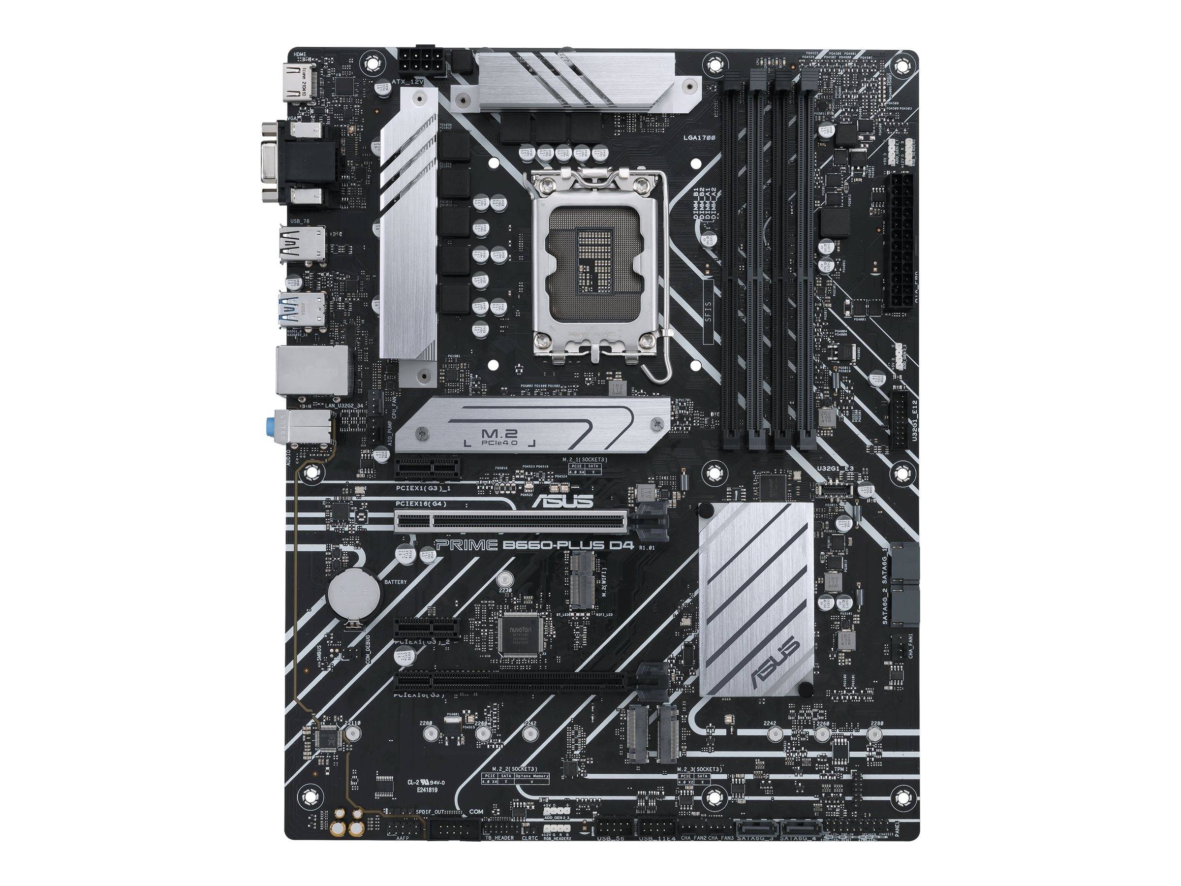 ASUS PRIME B660-PLUS D4 - Motherboard - ATX - LGA1700-Sockel - B660 Chipsatz - USB-C 3.2 Gen 2x2, USB 3.2 Gen 2, USB 3.2