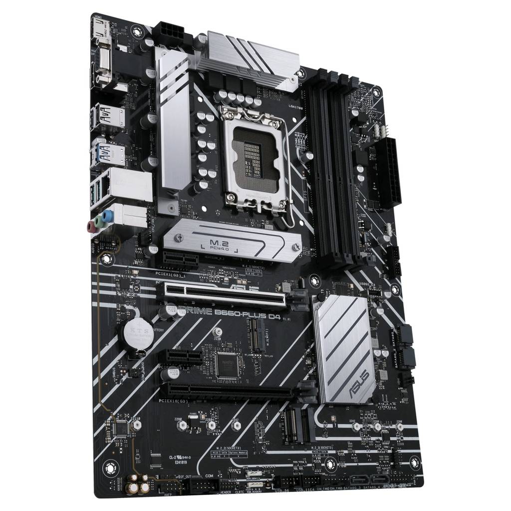 ASUS PRIME B660-PLUS D4 - Motherboard - ATX - LGA1700-Sockel - B660 Chipsatz - USB-C 3.2 Gen 2x2, USB 3.2 Gen 2, USB 3.2