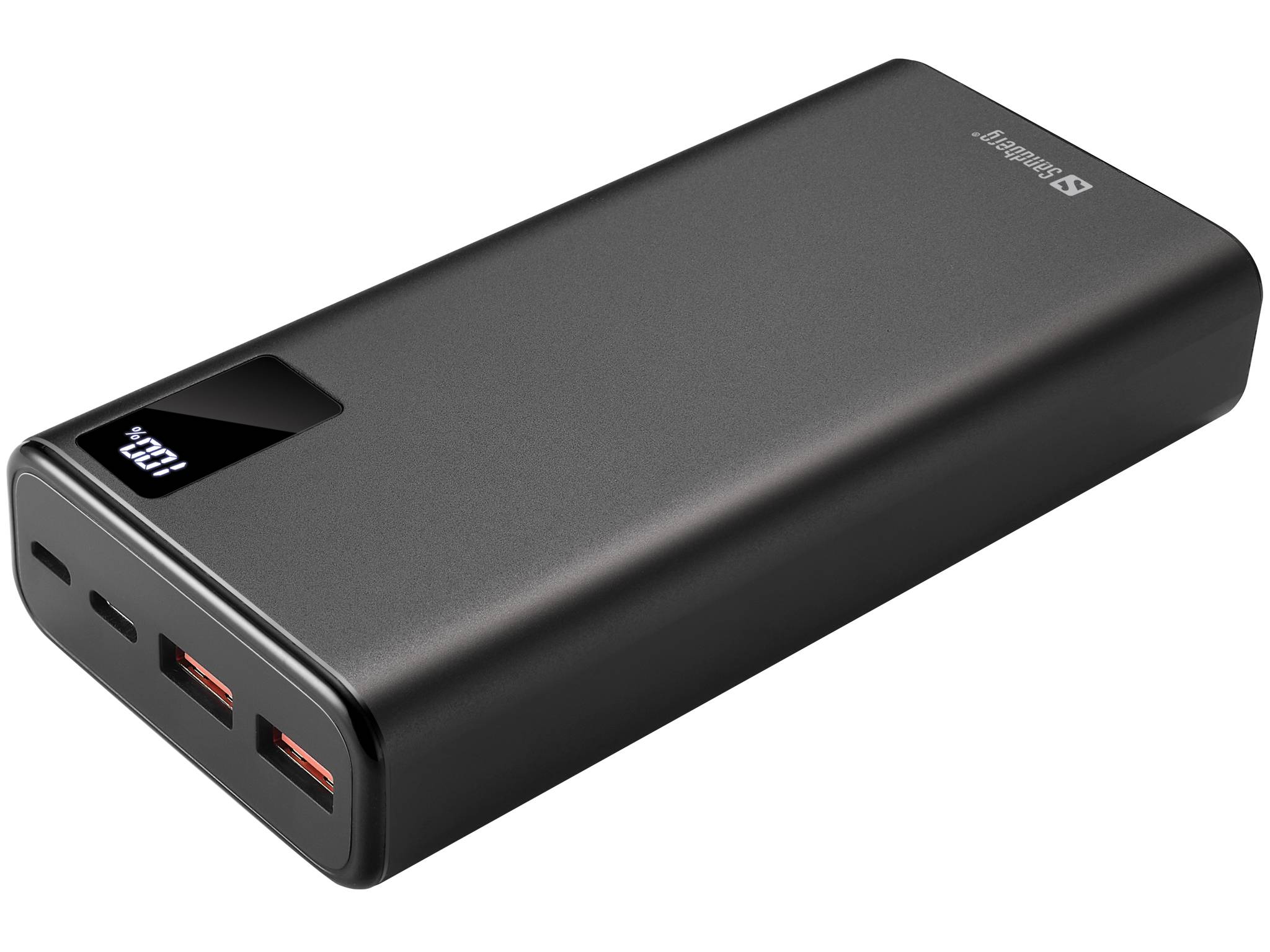 Sandberg - Powerbank - 20000 mAh - 74 Wh - 20 Watt - 3 A - PD, QC 3.0 - 3 Ausgabeanschlussstellen (2 x USB, USB-C)