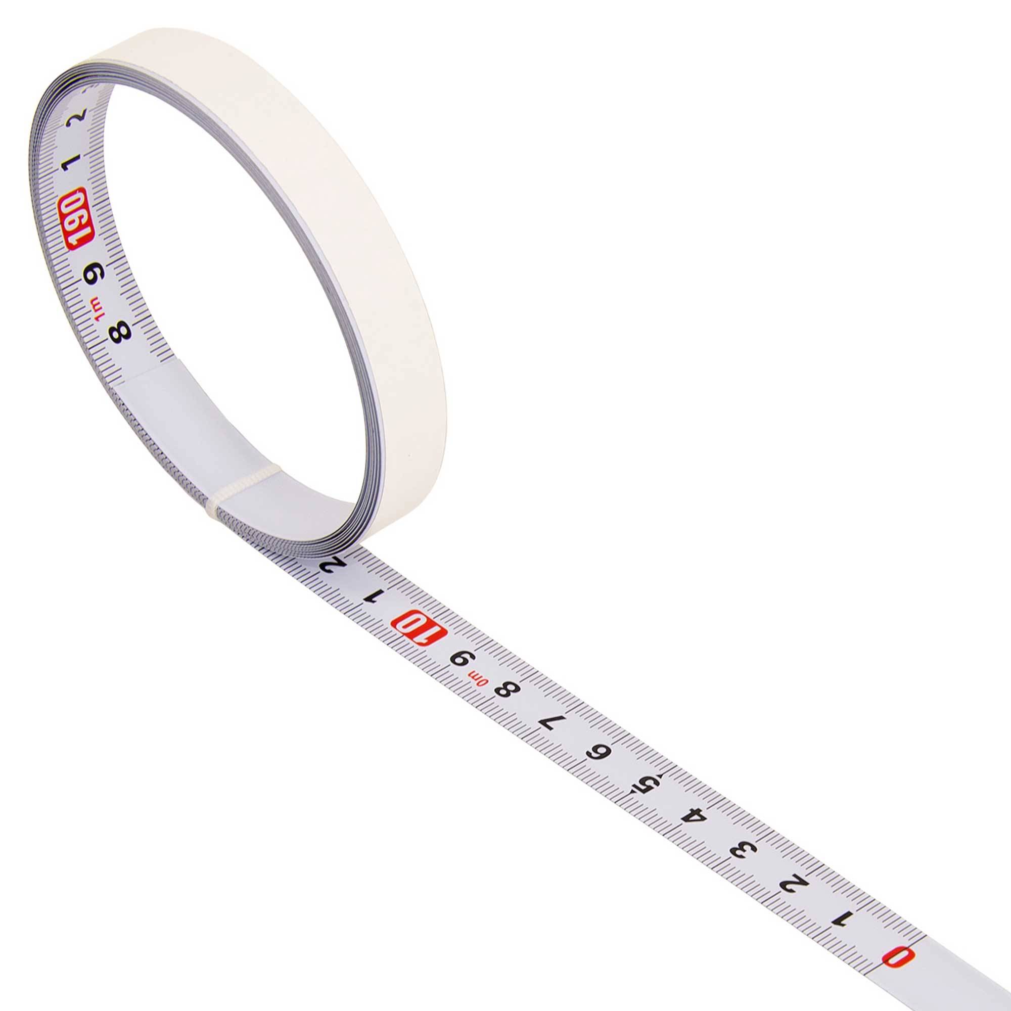 SCHMIDT systemprofile Maßband 2m Links-Rechts Skala Stahl Skalenbandmaß selbstklebend Bandmaß