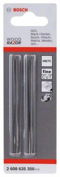 Nahaufnahme einer Verpackung für zwei Fräser, beschriftet mit 