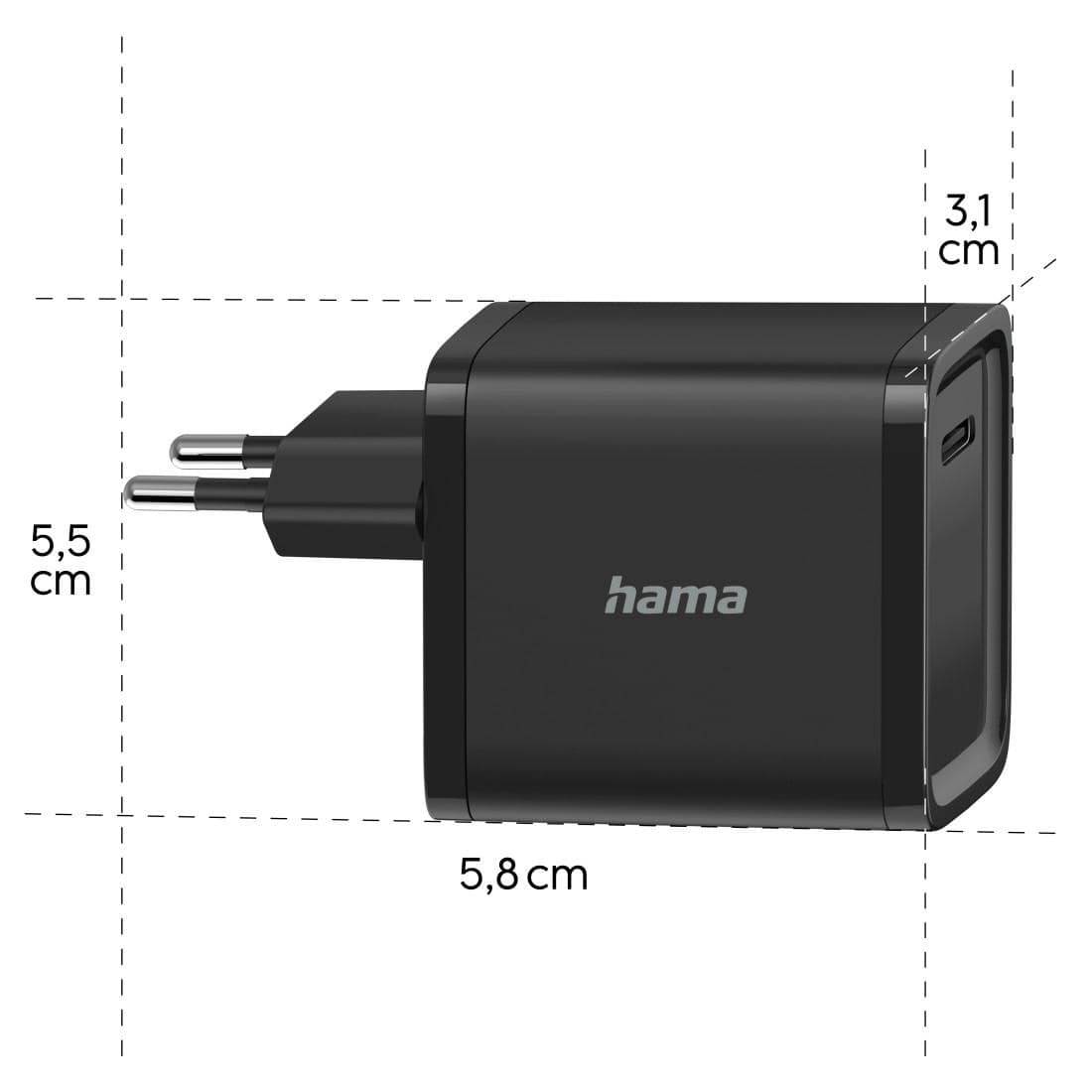HAMA Notebook-Netzteil 200005 45W USB-C PD