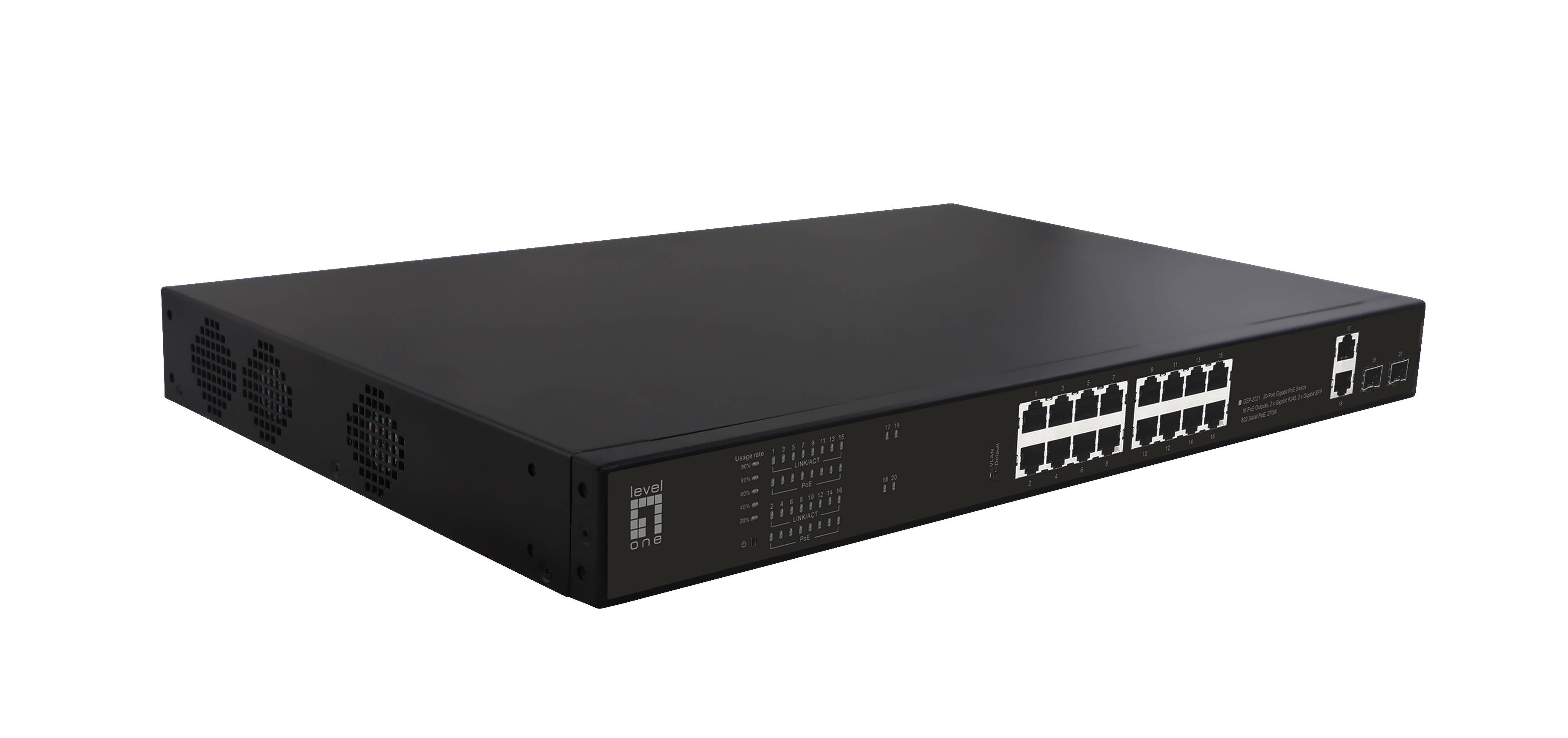 LevelOne GEP-2021 - Switch - 16 x 10/100/1000 (PoE)