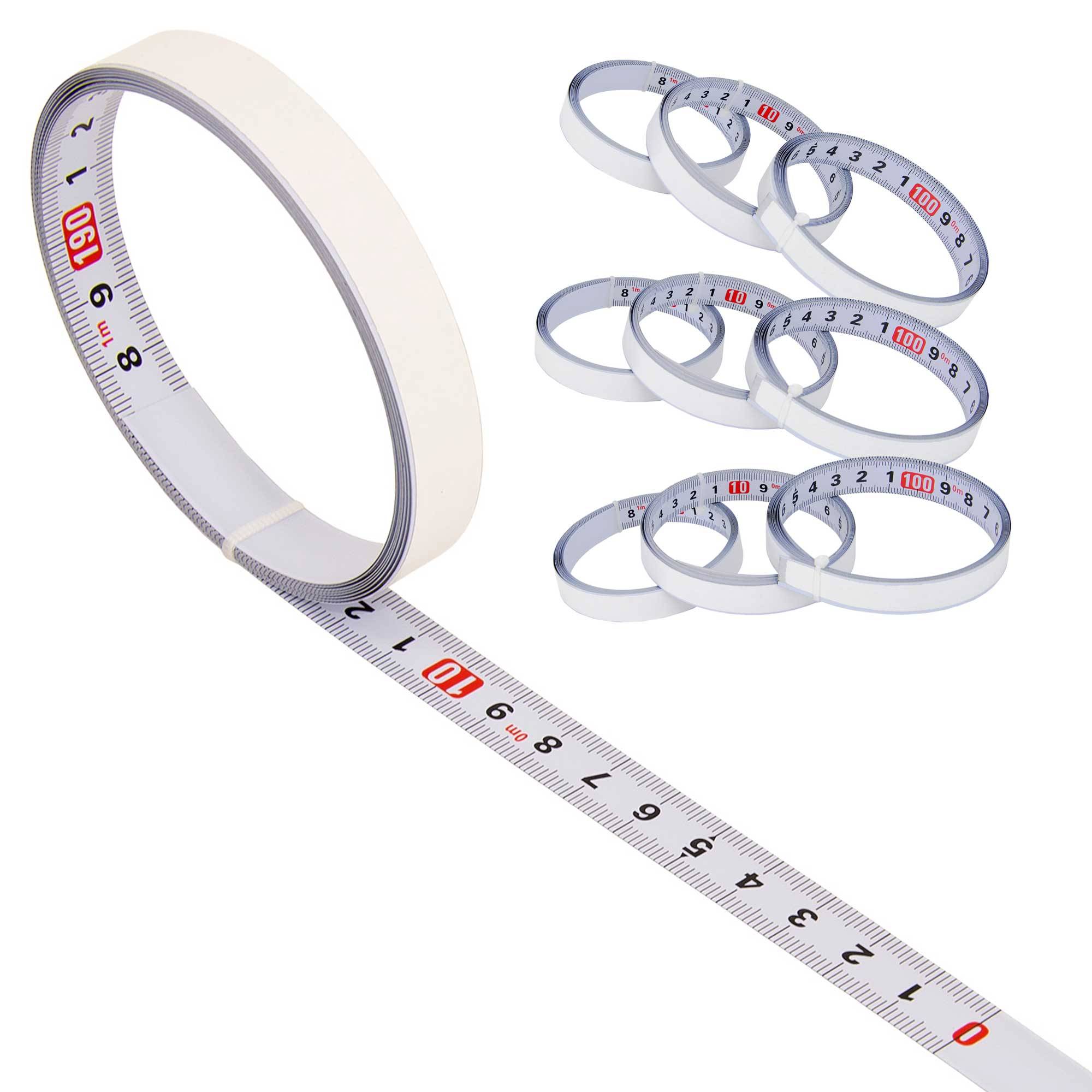 SCHMIDT systemprofile 10x Maßband 2m Links-Rechts Skala Stahl Skalenbandmaß selbstklebend Bandmaß