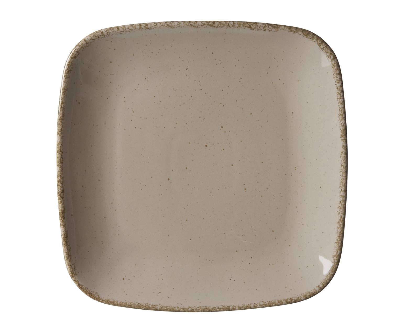 Frühstücksteller Teller Casa Porzellan grau eckig 22,5 x 22,5 x 2,5 cm