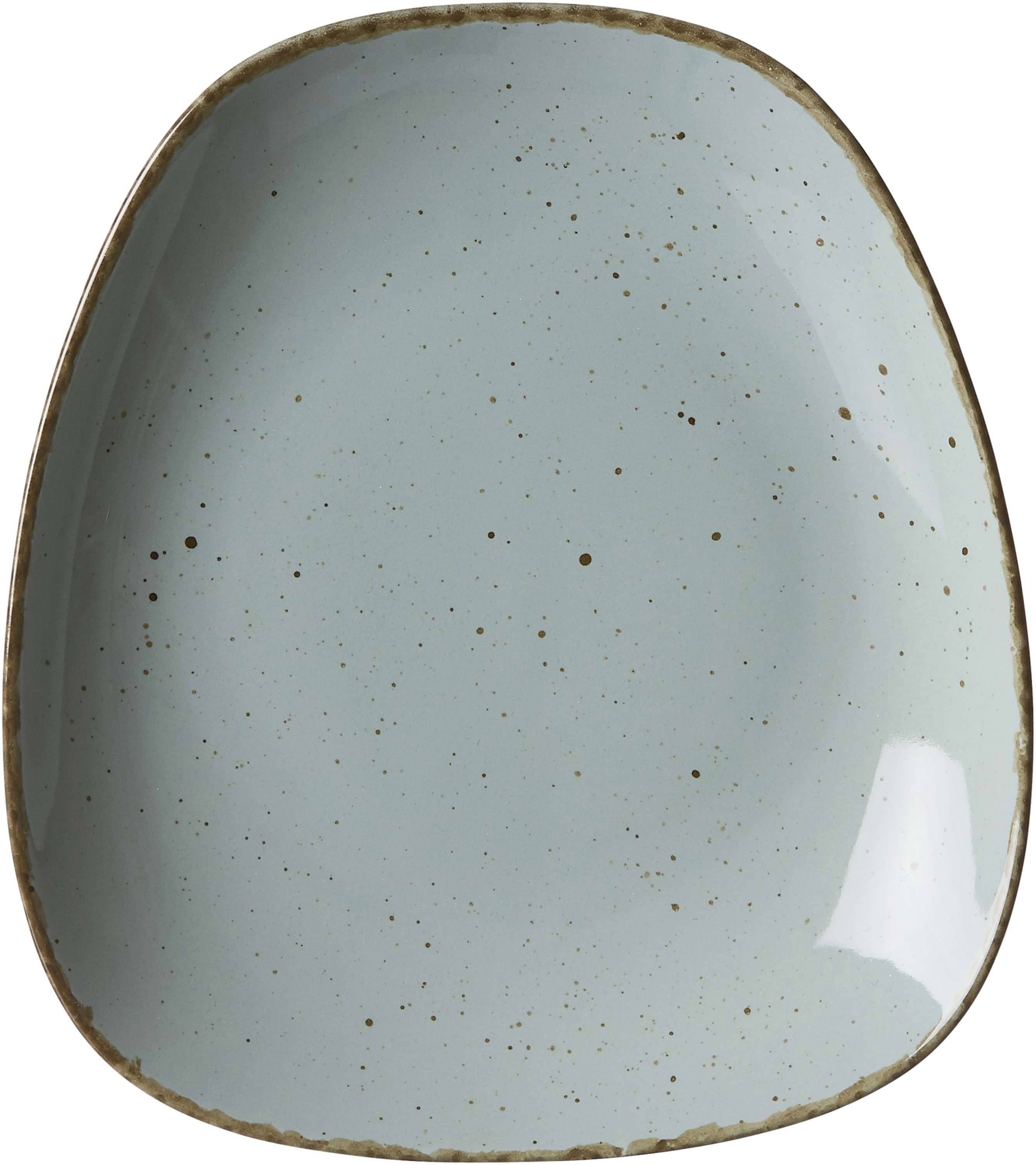Frühstücksteller Teller Casa Porzellan blau 19 x 16,5 x 3 cm