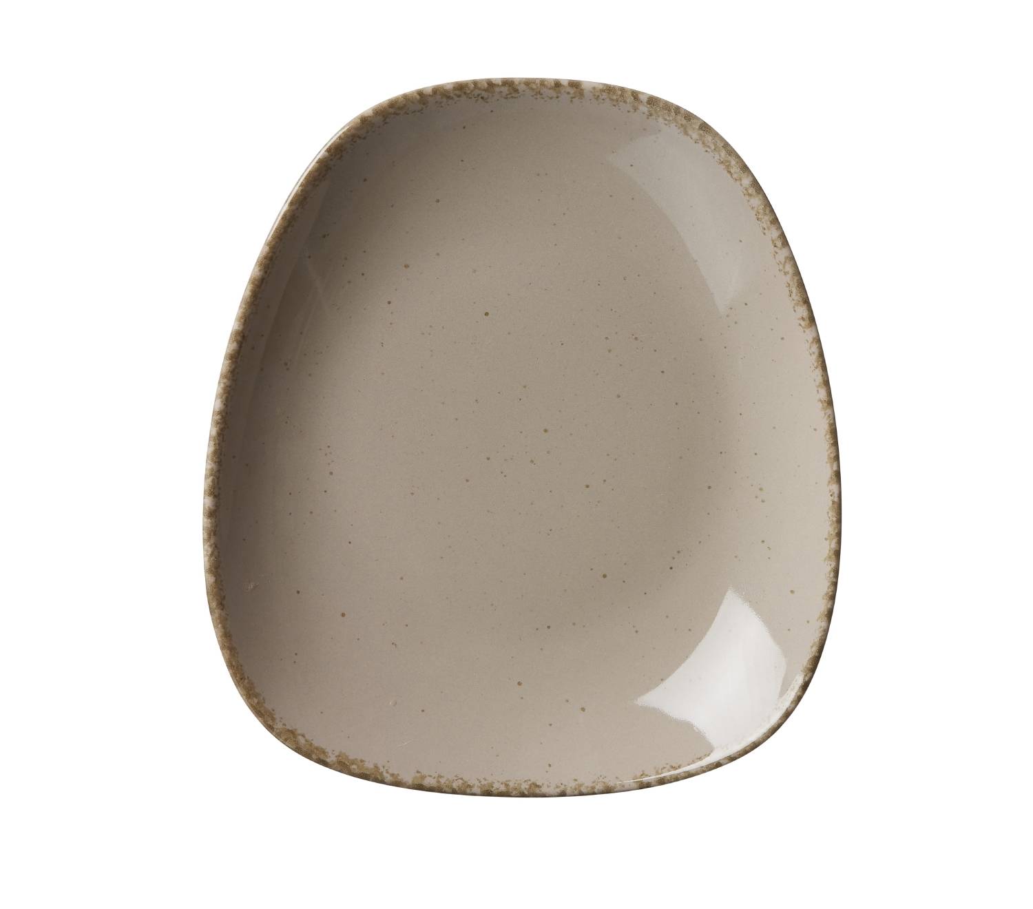 Frühstücksteller Teller Casa Porzellan grau 19 x 16,5 x 3 cm