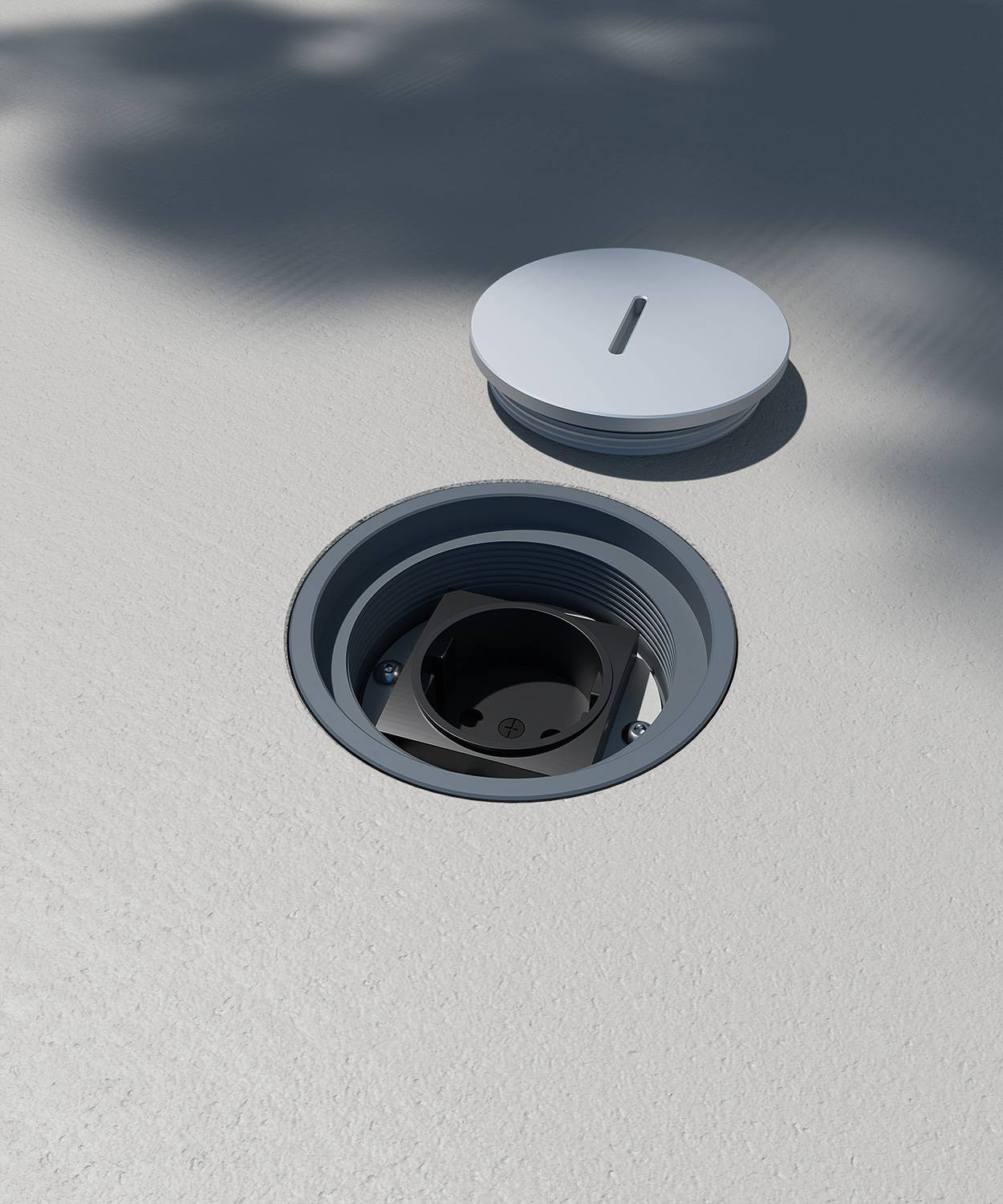 Bodensteckdose/ Bodentank 7701A; 1x RJ45 1fach,