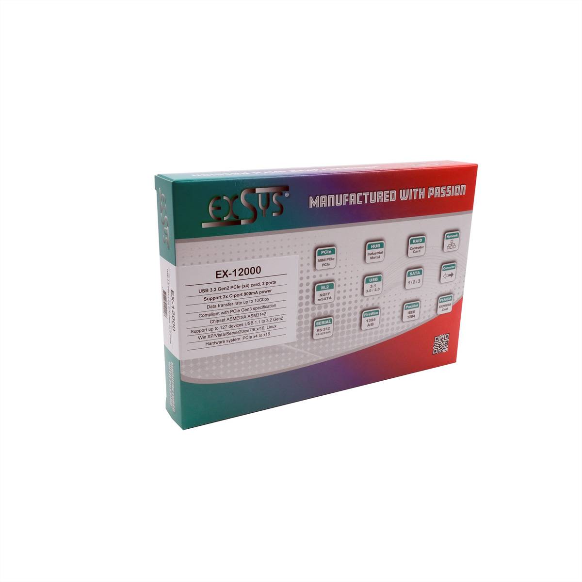 EXSYS EX-12000 2 Port USB 3.2 Gen2 PCIe Karte 2x USB-C