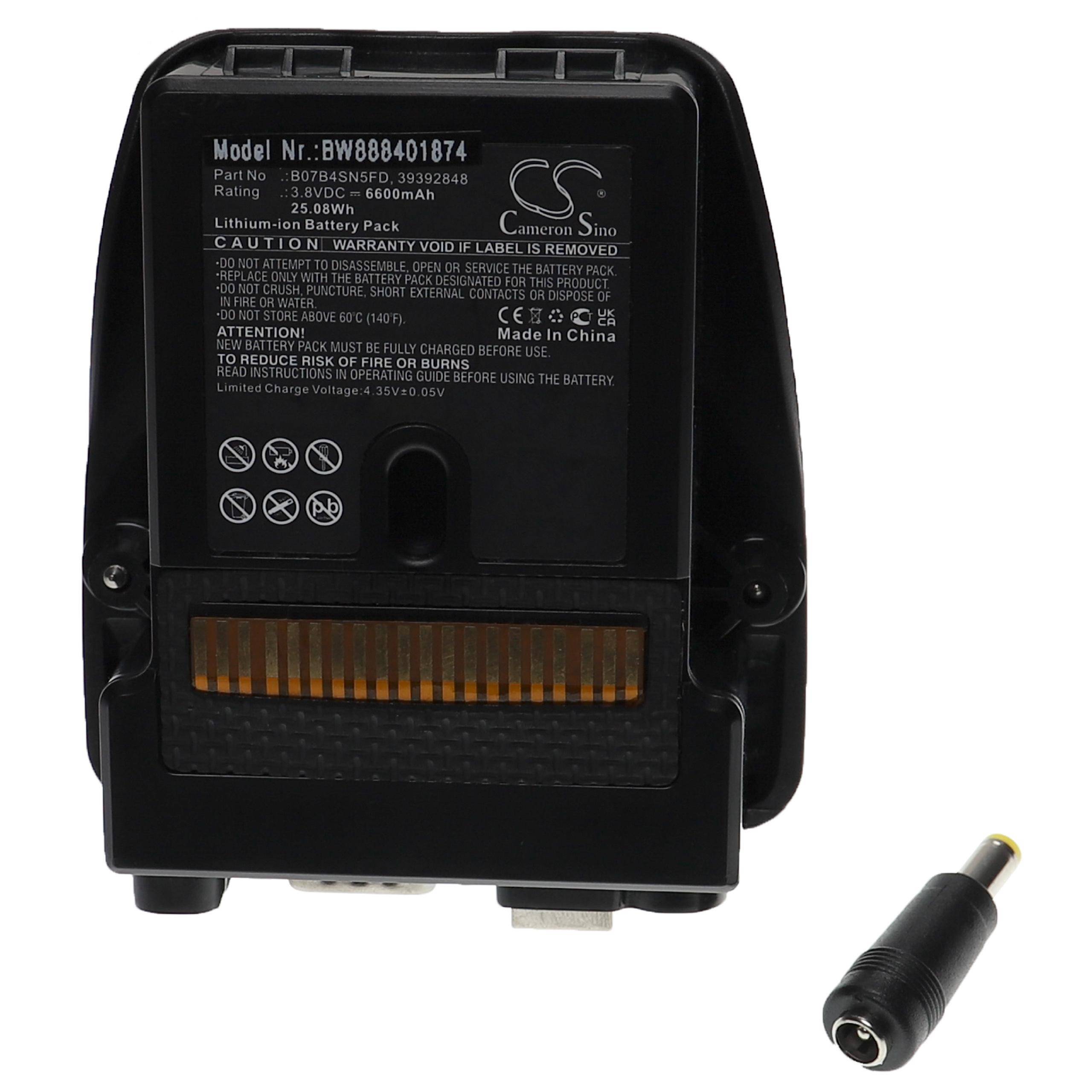 vhbw Akku Ersatz für Trimble 39392848, B07B4SN5FD für Messgerät (6600mAh, 3,8V, Li-Ion)