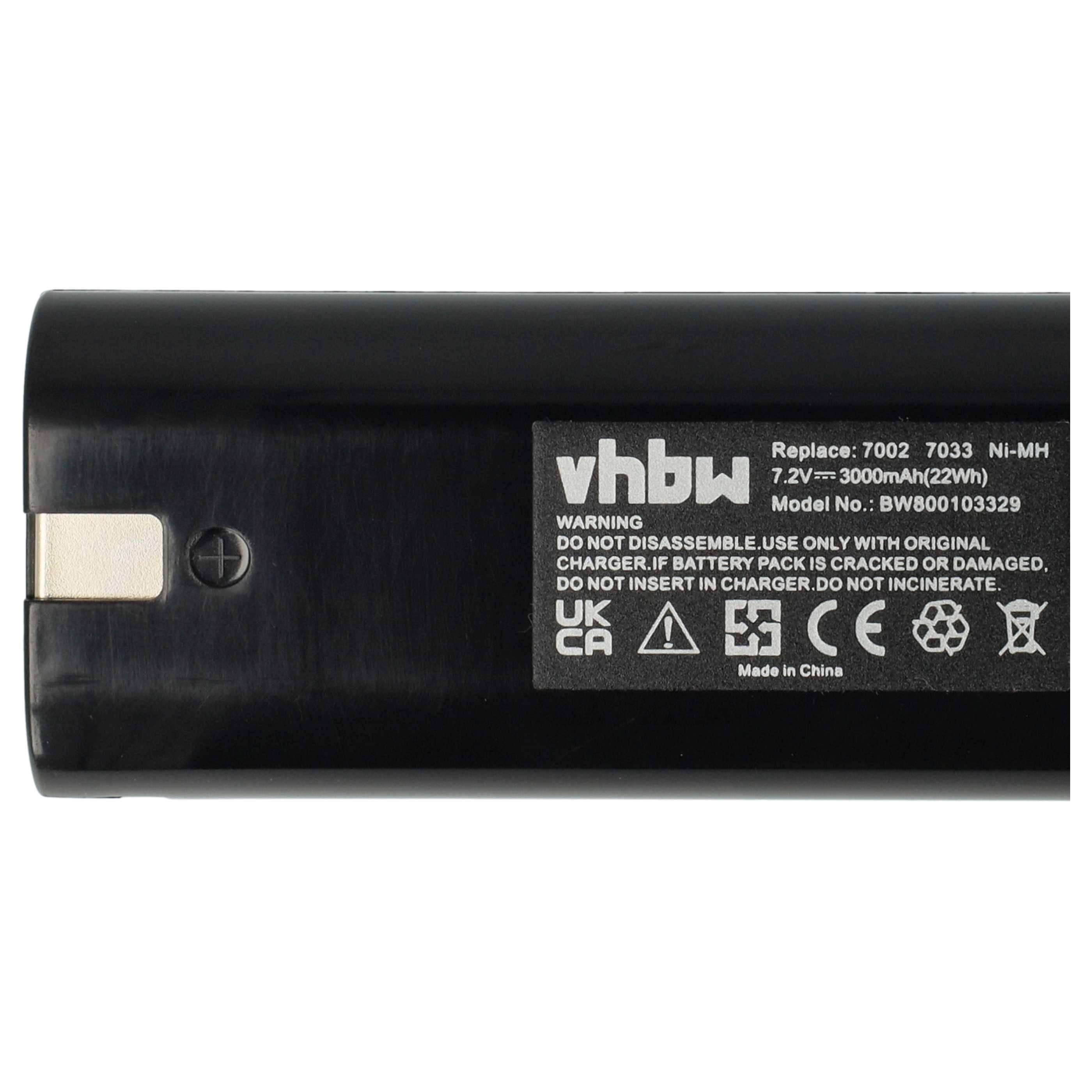 vhbw 2x Akku kompatibel mit Makita UM1270DW Werkzeug (3000 mAh, NiMH, 7,2 V)