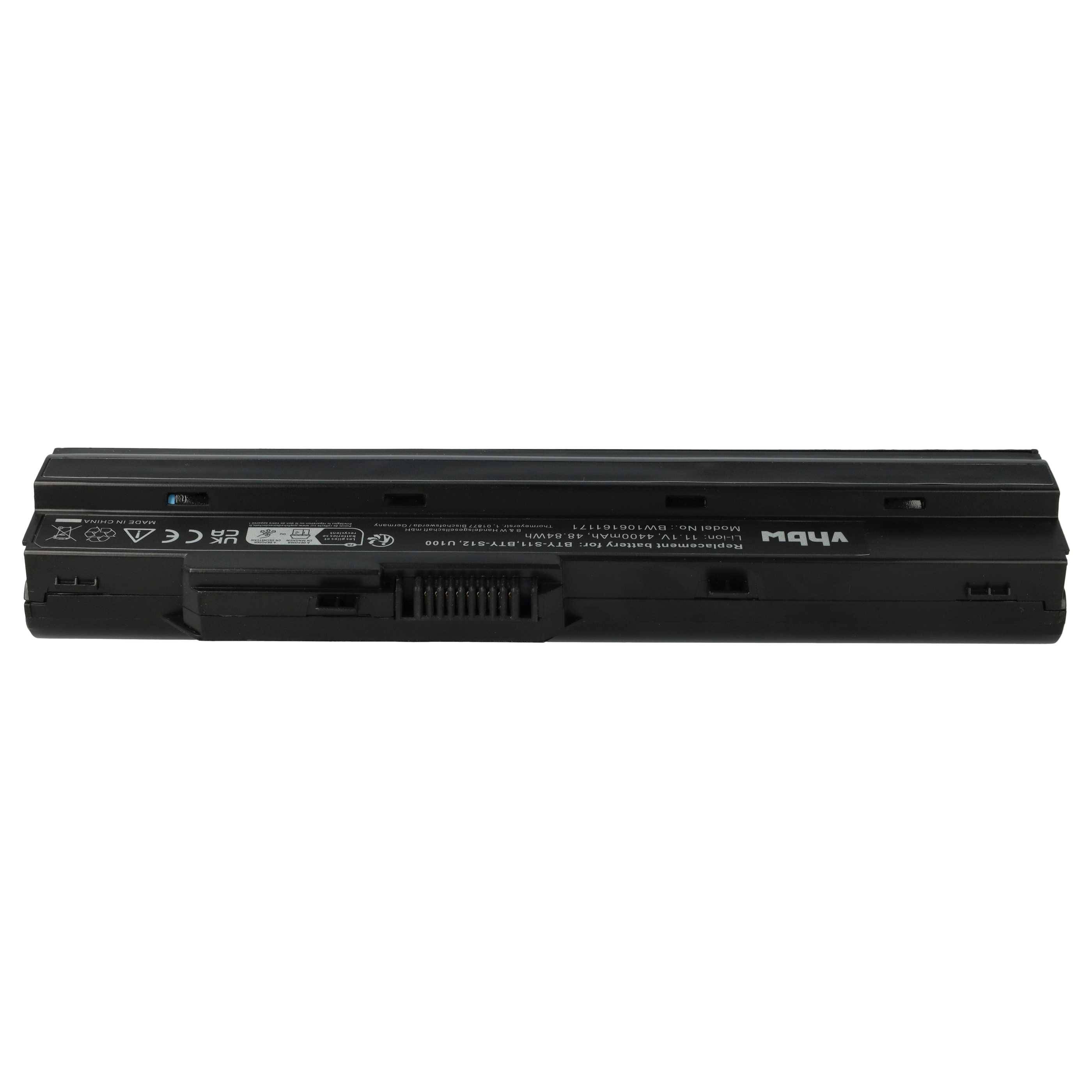 vhbw Akku kompatibel mit Medion MD96925, MD96926, MD96952, MD96953, MD97160 Notebook (4400mAh, 11,1V, Li-Ion)