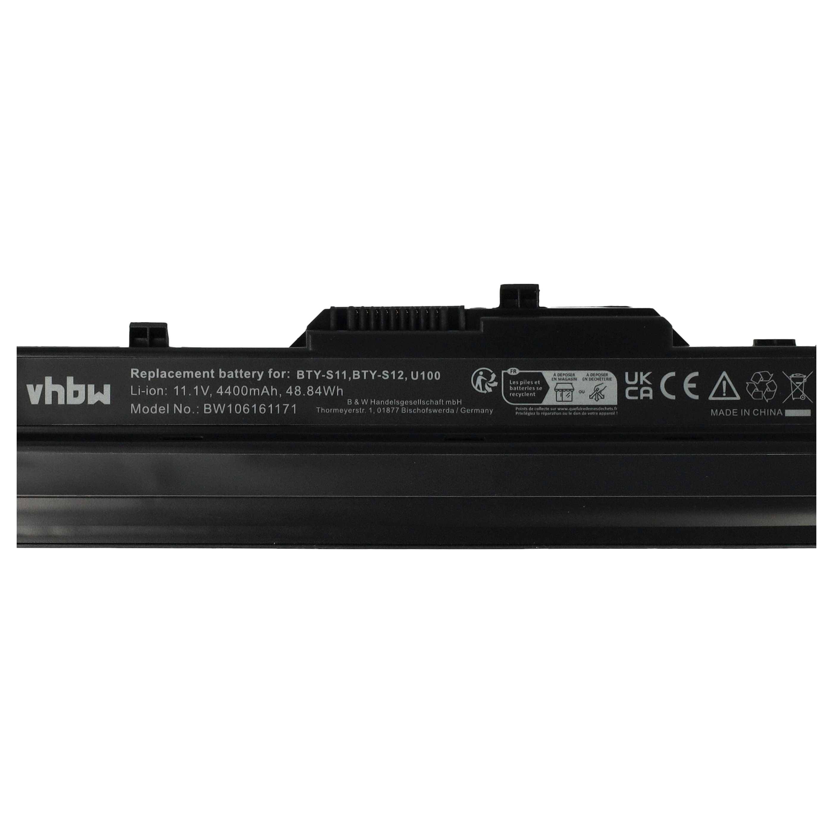 vhbw Akku kompatibel mit Medion MD96925, MD96926, MD96952, MD96953, MD97160 Notebook (4400mAh, 11,1V, Li-Ion)