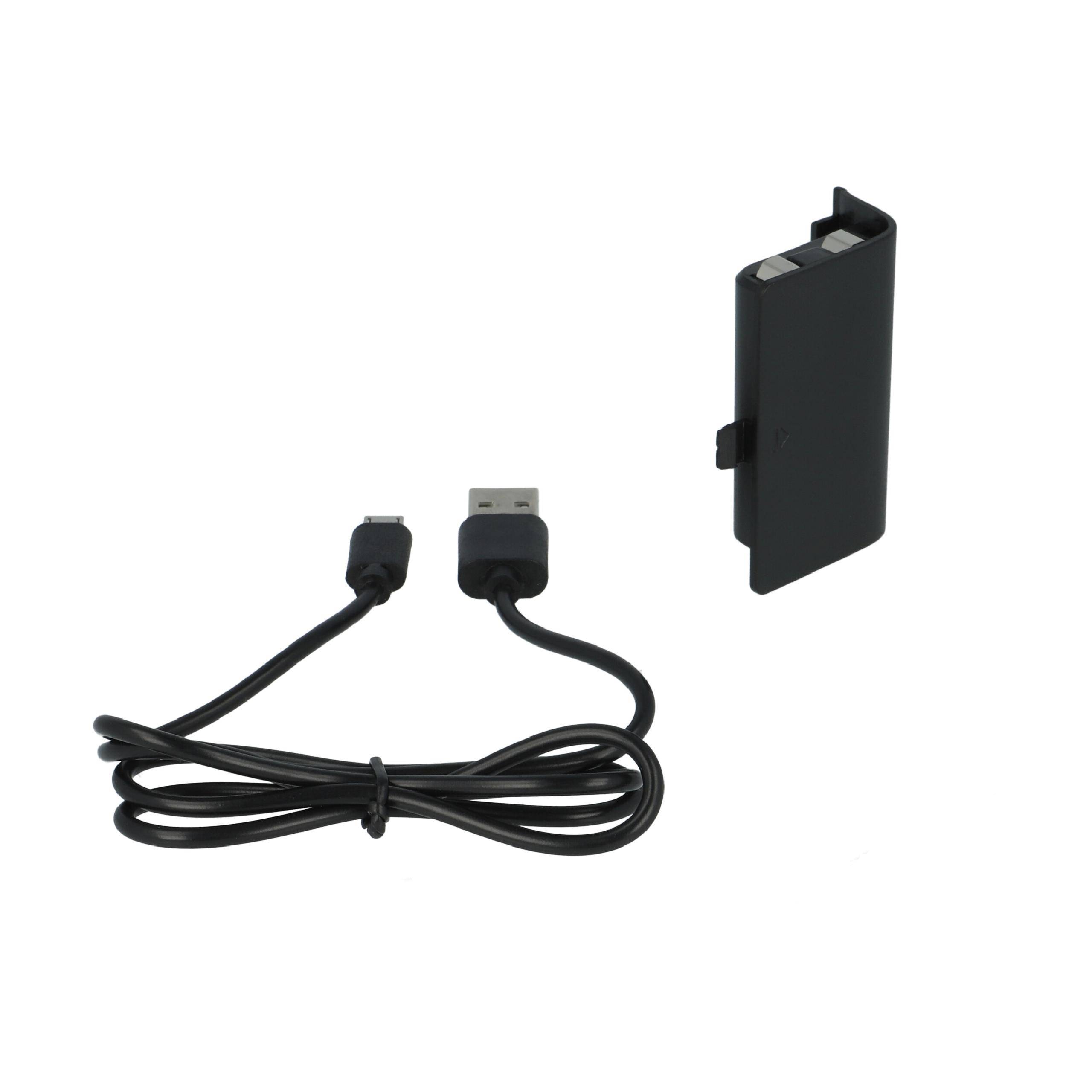 vhbw Akku kompatibel mit Microsoft Xbox One Elite Wireless Controller - Inkl. Abdeckung + USB-Ladekabel