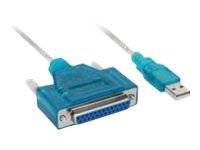 INLINE - USB zu 25pol parallel - Drucker-Adapterkabel - 1,8m