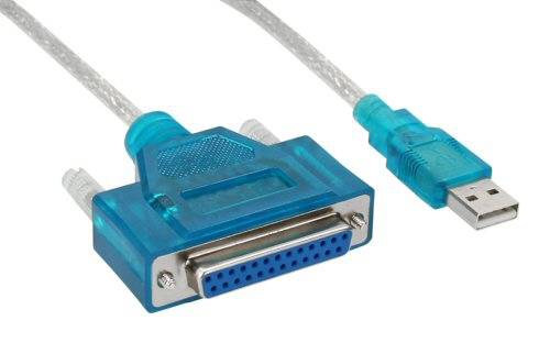 INLINE - USB zu 25pol parallel - Drucker-Adapterkabel - 1,8m