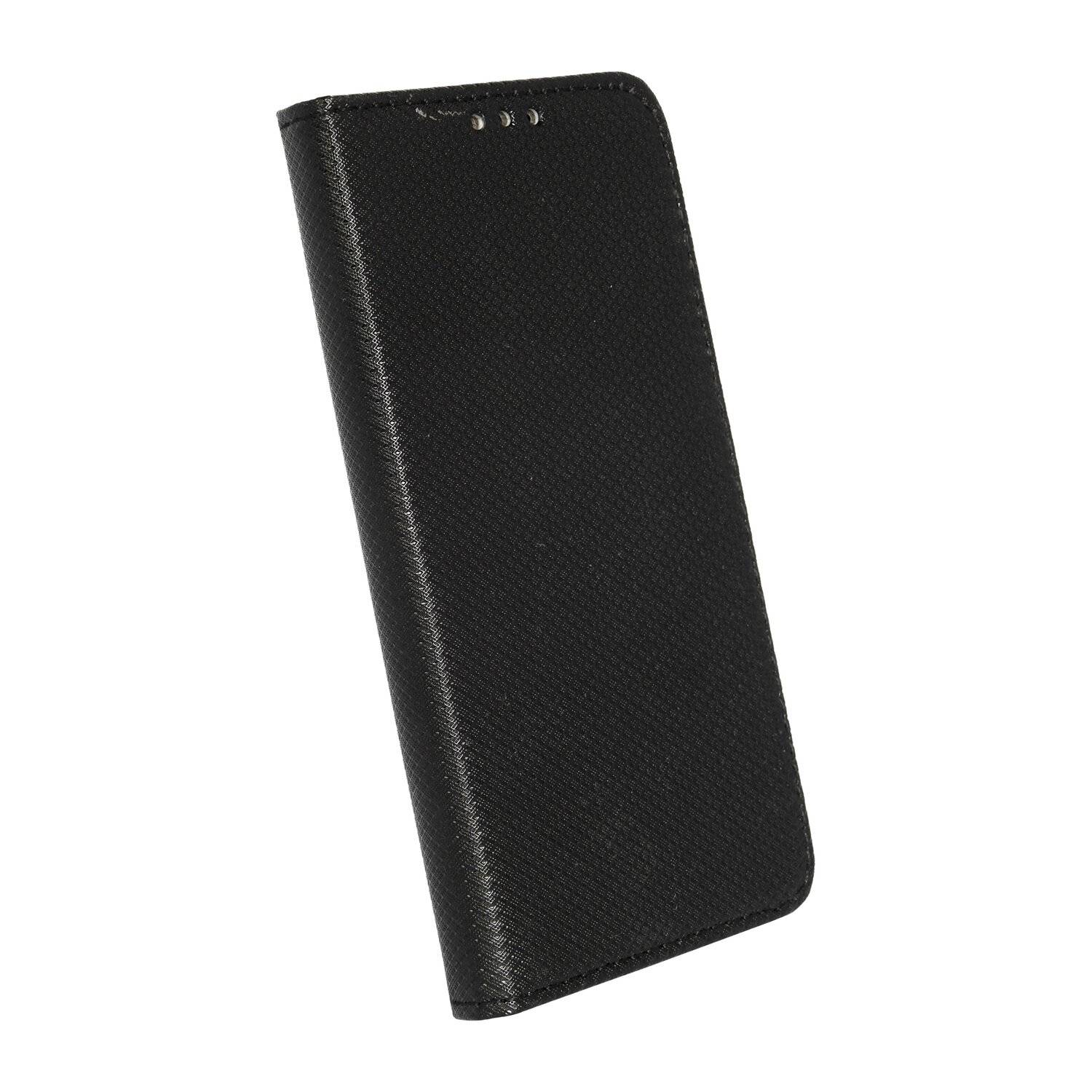 Buch Tasche "Smart" für SAMSUNG GALAXY XCOVER 5 EE (Enterprise Edition) mit Standfunktion, Kartenfach Schwarz
