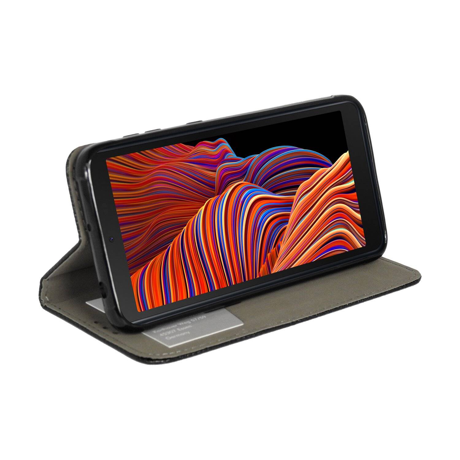 Buch Tasche "Smart" für SAMSUNG GALAXY XCOVER 5 EE (Enterprise Edition) mit Standfunktion, Kartenfach Schwarz