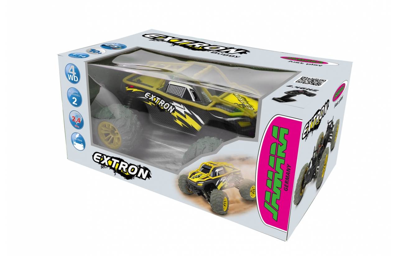 Jamara Extron, Auto, Elektromotor, 1:14, Fahrbereit (RTD), Schwarz, Gelb, Kunststoff