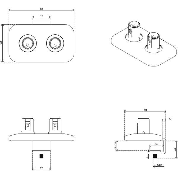 Tischklemme Viewprime S 940 weiß
