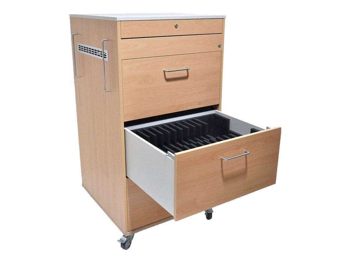 MEDIUM - ALSO EduCenter 30 - Wagen (nur Laden) - für 30 Notebooks - verriegelbar - Holz - Bildschirmgröße: bis zu 43,9 c