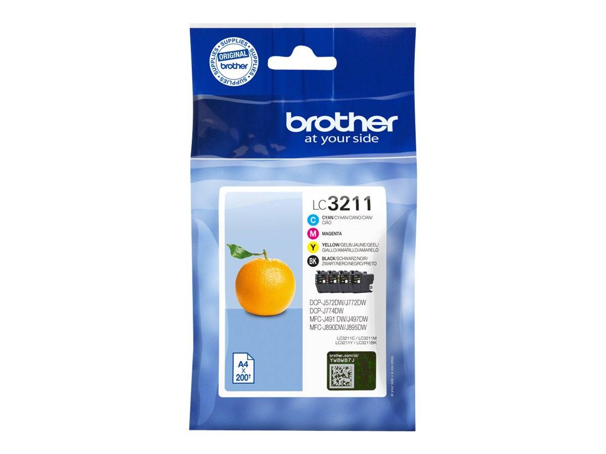 Brother LC3211 Value Pack - 4er-Pack - Schwarz, Gelb, Cyan, Magenta