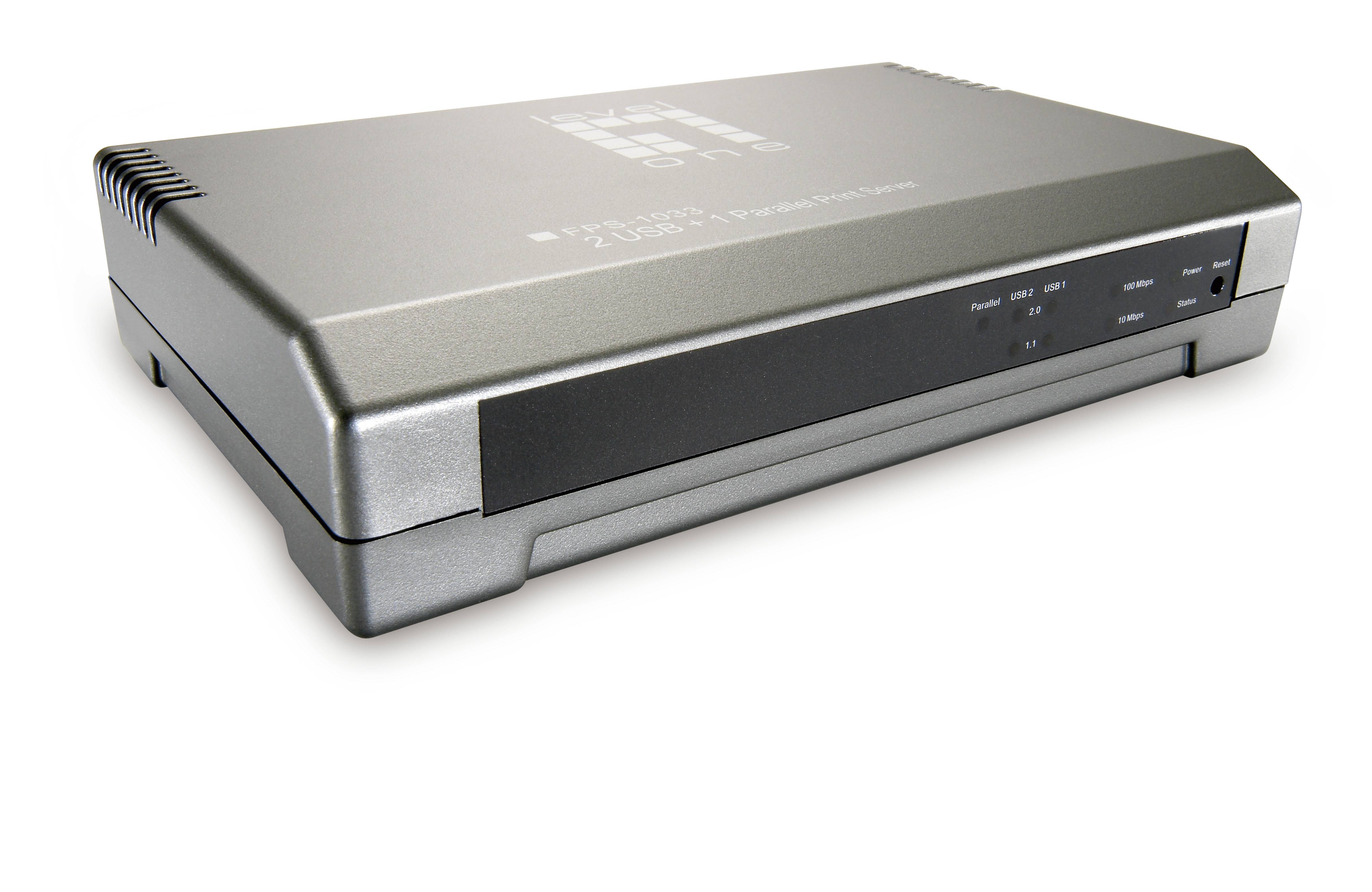 LevelOne FPS-1033 - Druckserver - USB 2.0/parallel