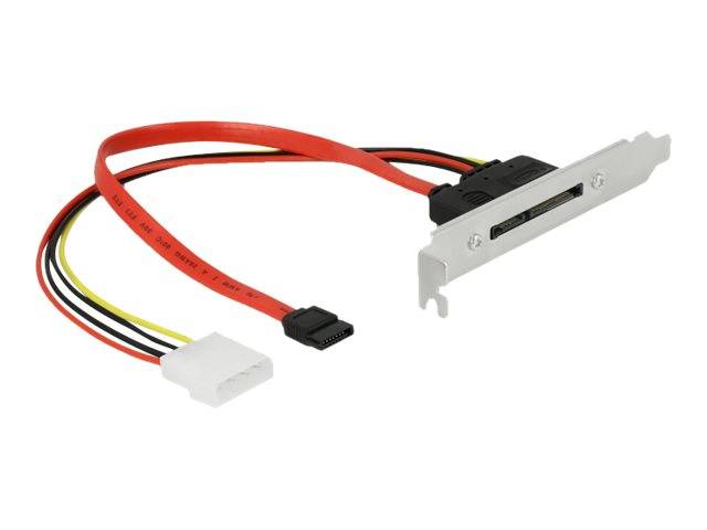 Delock Slot bracket with 1 x SATA 22 pin plug external - SATA-Blende, intern/extern - Serial ATA 150/300/600 - interne S