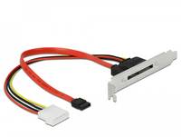 Delock Slot bracket with 1 x SATA 22 pin plug external - SATA-Blende, intern/extern - Serial ATA 150/300/600 - interne S