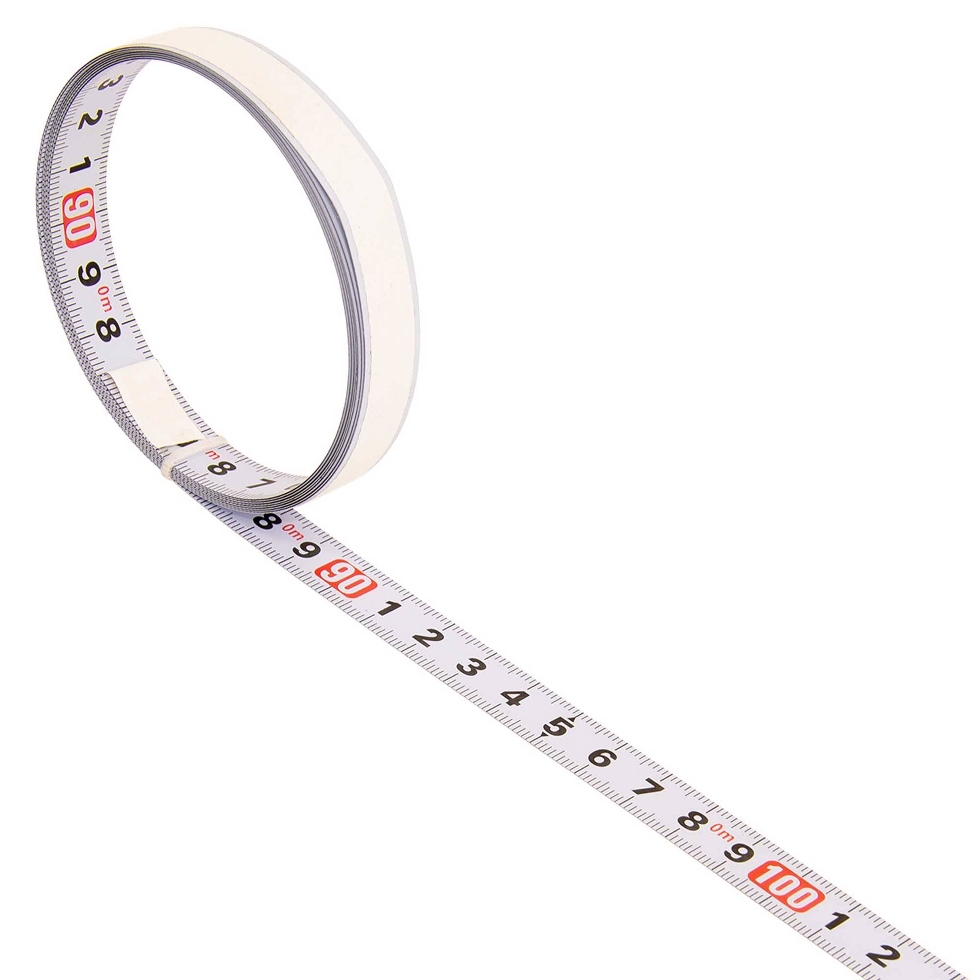 SCHMIDT systemprofile Maßband 1m-1m Mitte Skala Stahl Skalenbandmaß selbstklebend Bandmaß