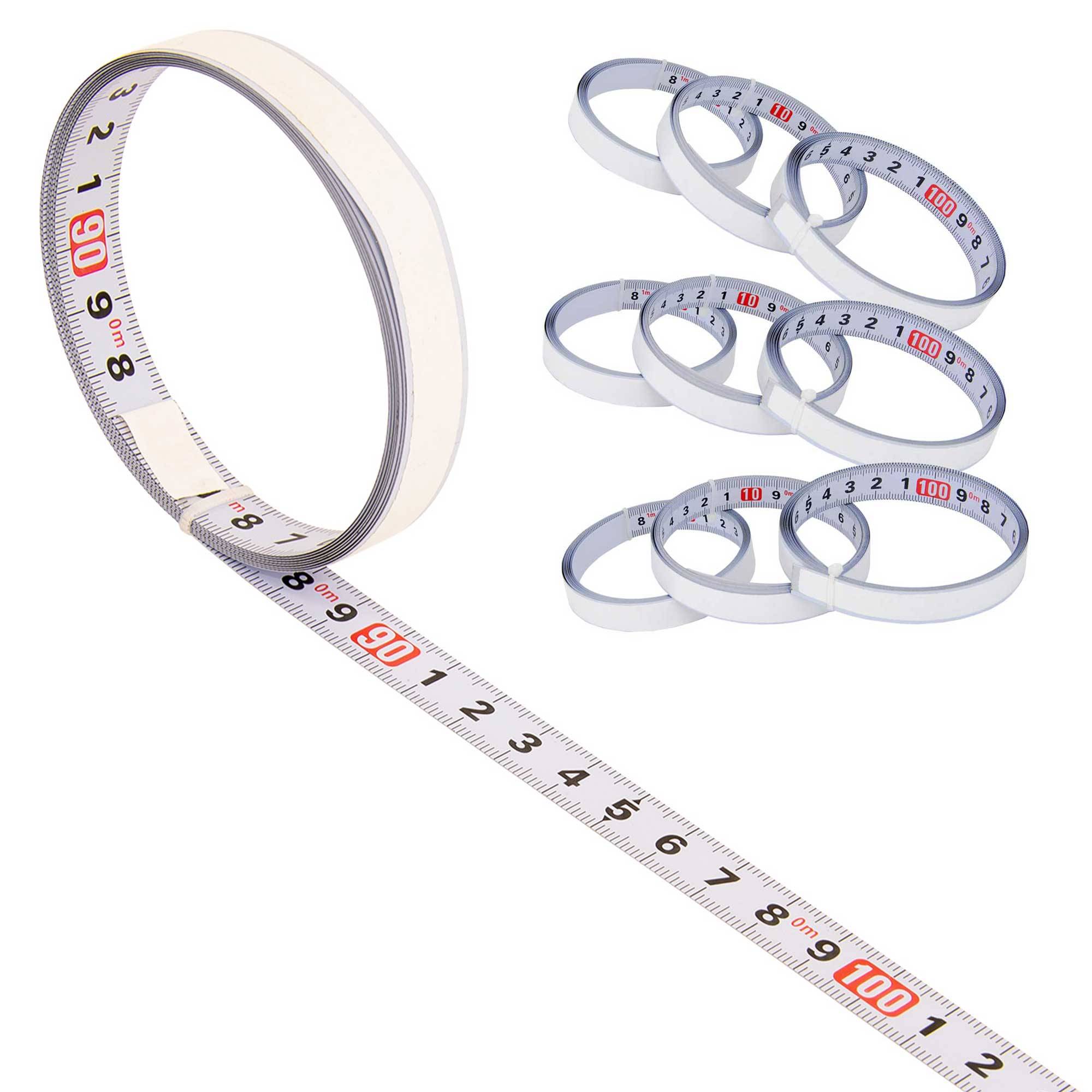 SCHMIDT systemprofile 10x Maßband 1m-1m Mitte Skala Stahl Skalenbandmaß selbstklebend Bandmaß