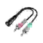 Hama - Audio-Adapter - 4-poliger Mini-Stecker weiblich bis Stereo Mini-Klinkenstecker männlich
