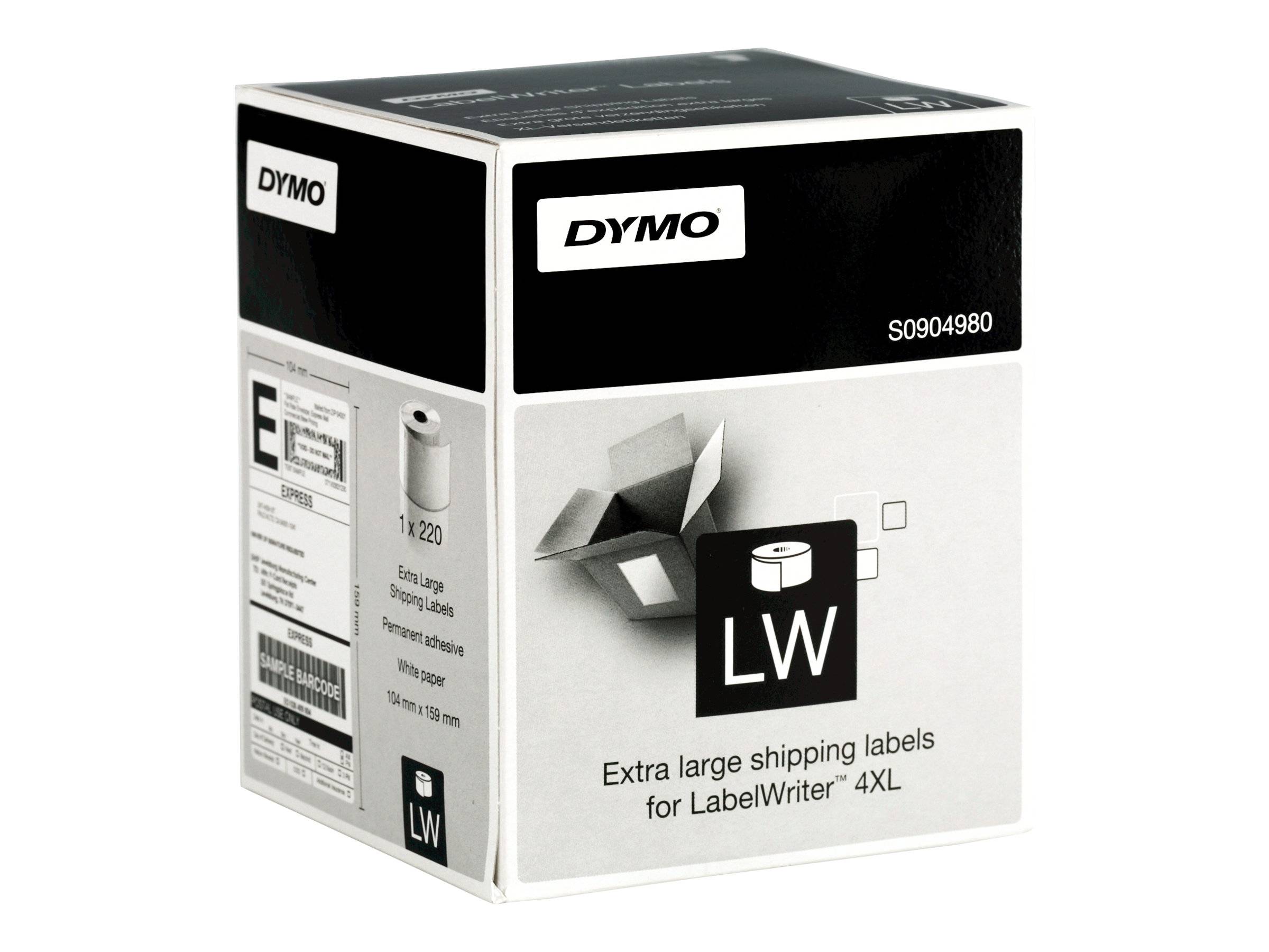 DYMO LabelWriter Extra Large Shipping Labels - 104 x 159 mm 220 Etikett(en) (1 Rolle(n)