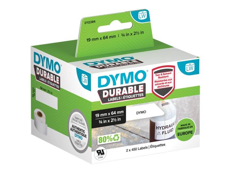DYMO - Permanenter Klebstoff - 64 x 19 mm 900 Etikett(en) (2 Rolle(n)