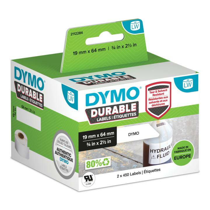 DYMO - Permanenter Klebstoff - 64 x 19 mm 900 Etikett(en) (2 Rolle(n)