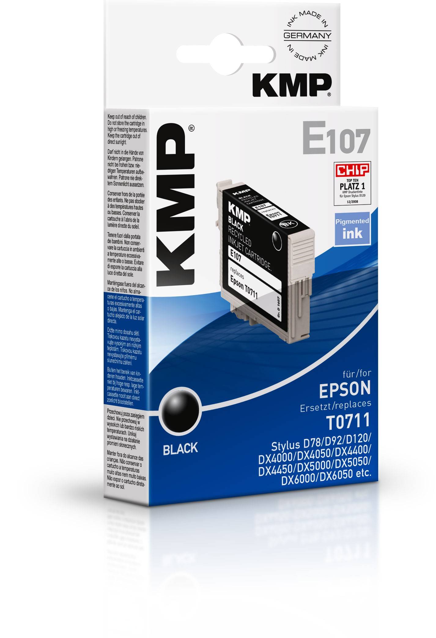 KMP E107 - 7 ml - Schwarz - kompatibel - Tintenpatrone