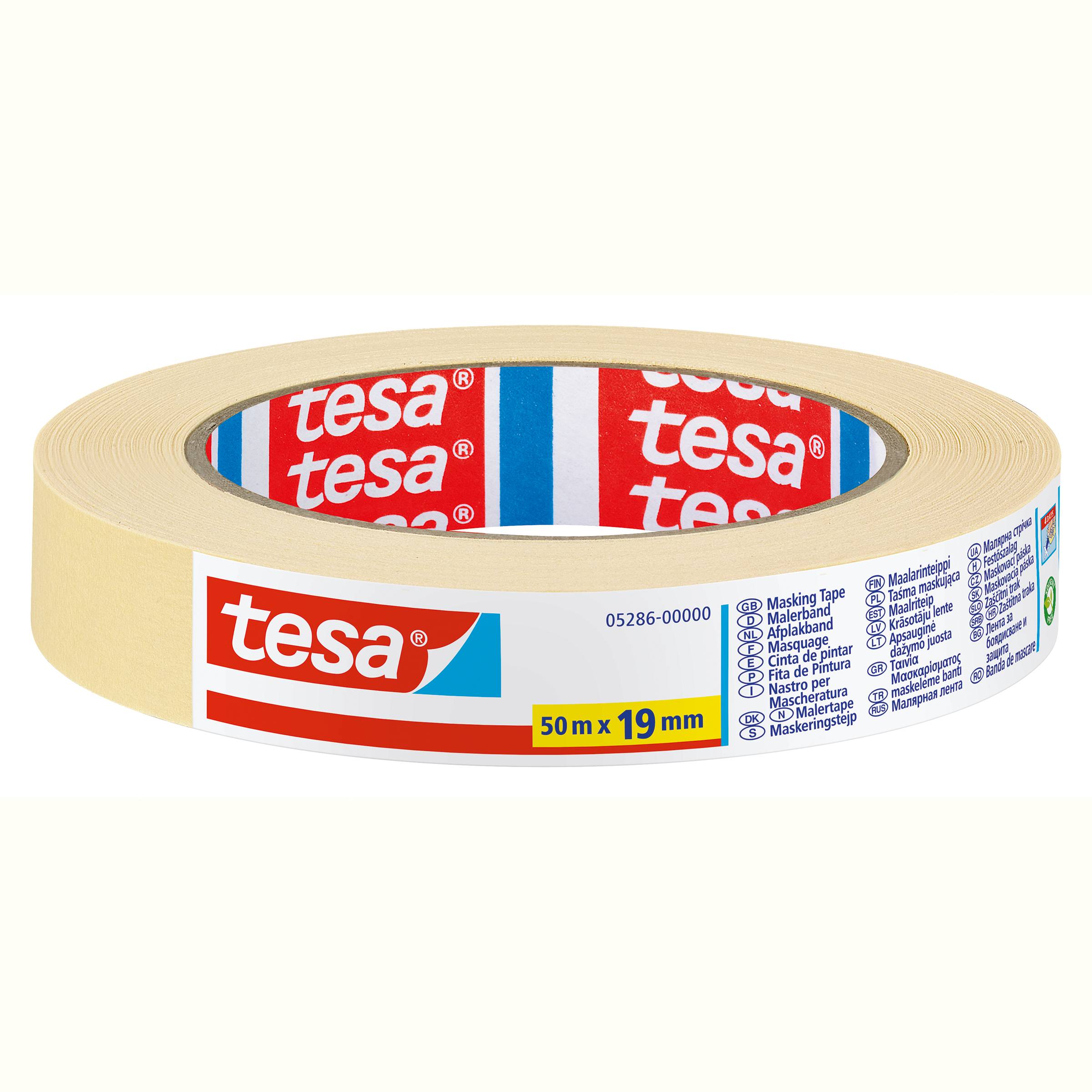 TESA 05286, Maler-Abdeckband, Papier, Beige, 4 Tag(e), 50 m, 19 mm